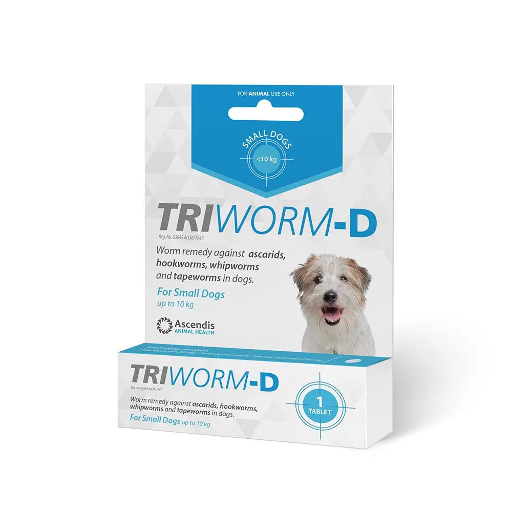 Worm treatment for small dogs, effective against common parasites in a convenient tablet form.
