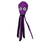 Purple octopus plush toy with large eyes and textured tentacles for playful fun.
