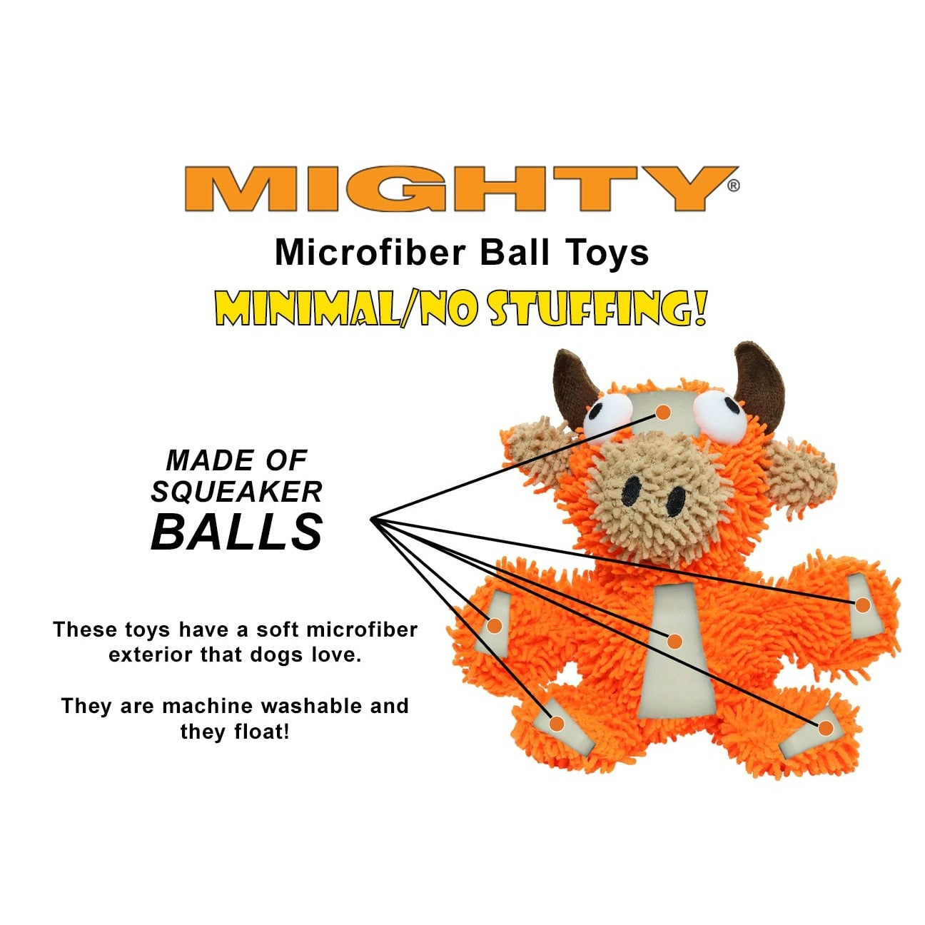 Mighty Microfiber Balls Elephant Dog Toys - product detail image South Africa store