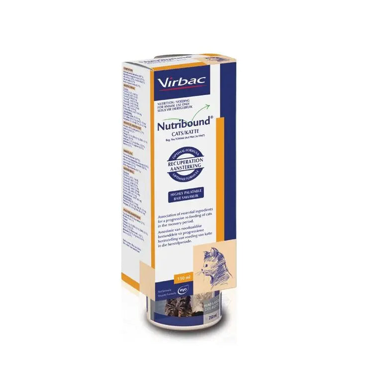 NutriBound Cat Supplement by Virbac for feline recovery and nutrition support in a convenient tube.