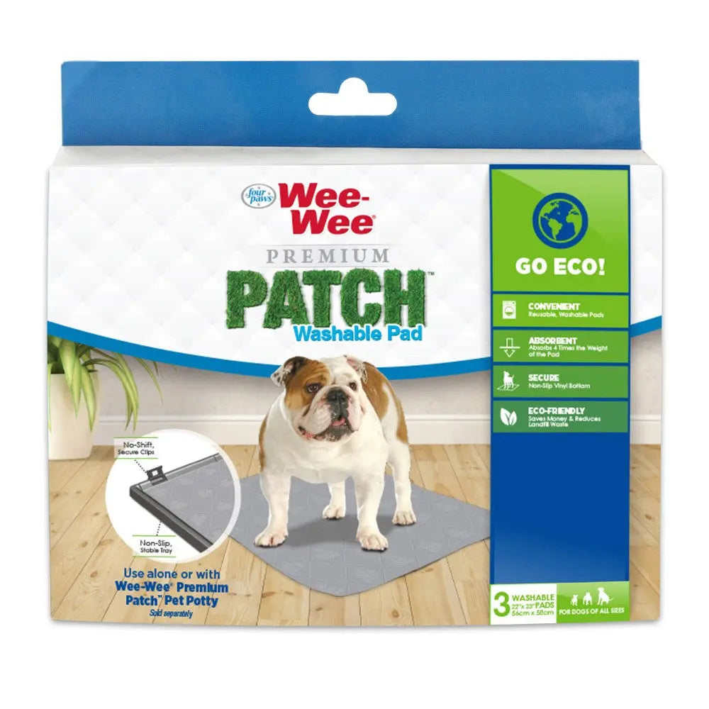 Wee-Wee Premium Patch Washable Pad for pets, eco-friendly, absorbent, and convenient for indoor use.