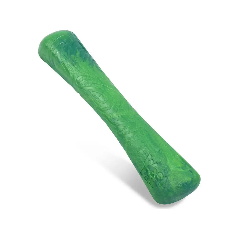 Durable green dog chew toy designed for interactive play and dental health.