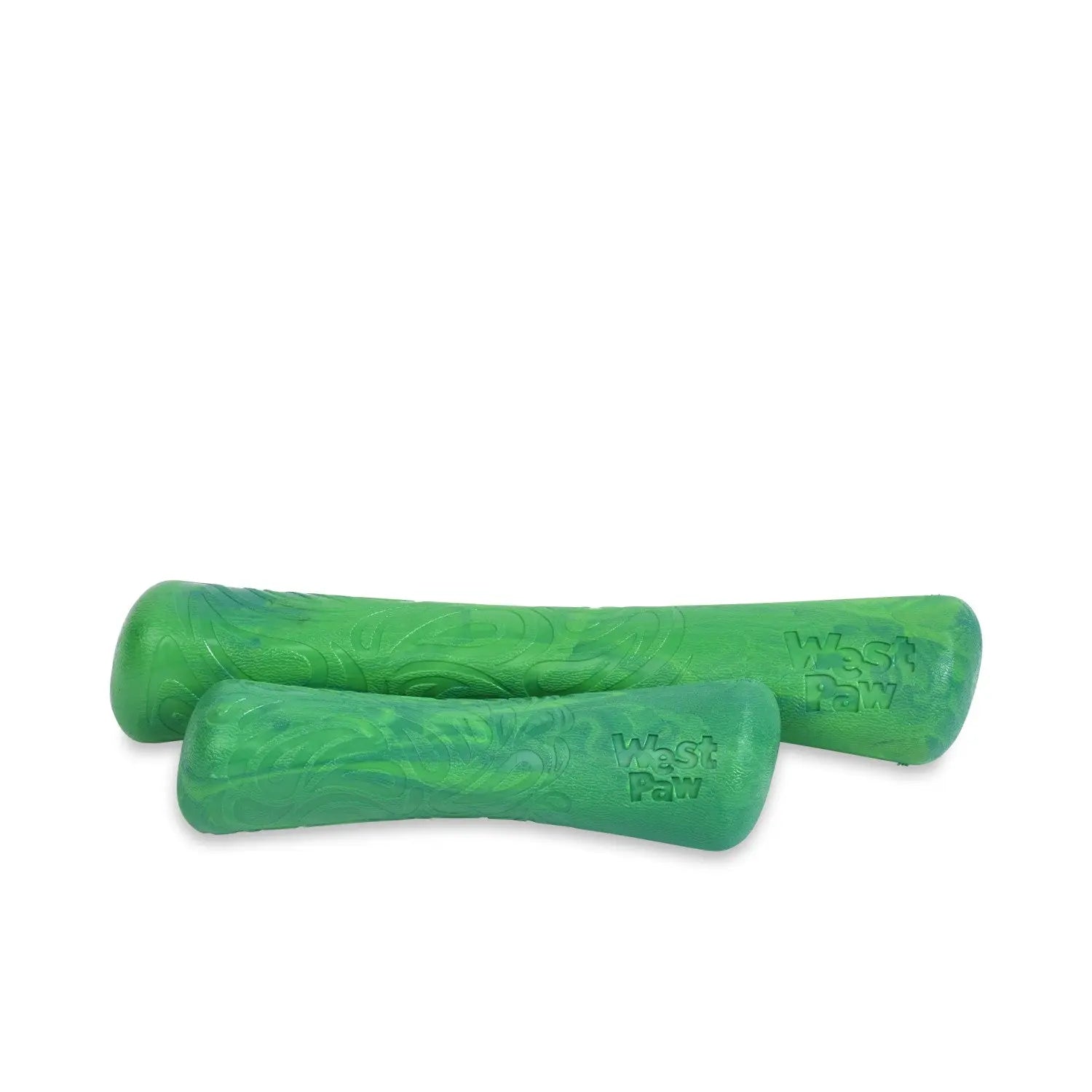 Durable green dog chew toys designed for interactive play and dental health.