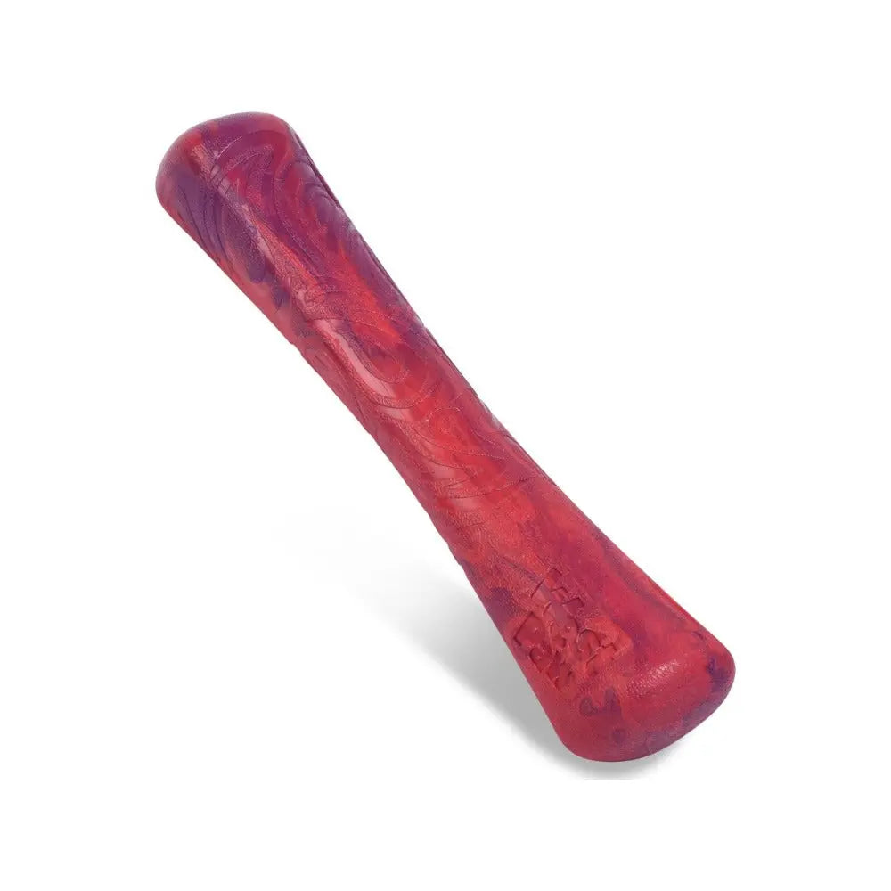 Durable red dog chew toy designed for interactive play and dental health.