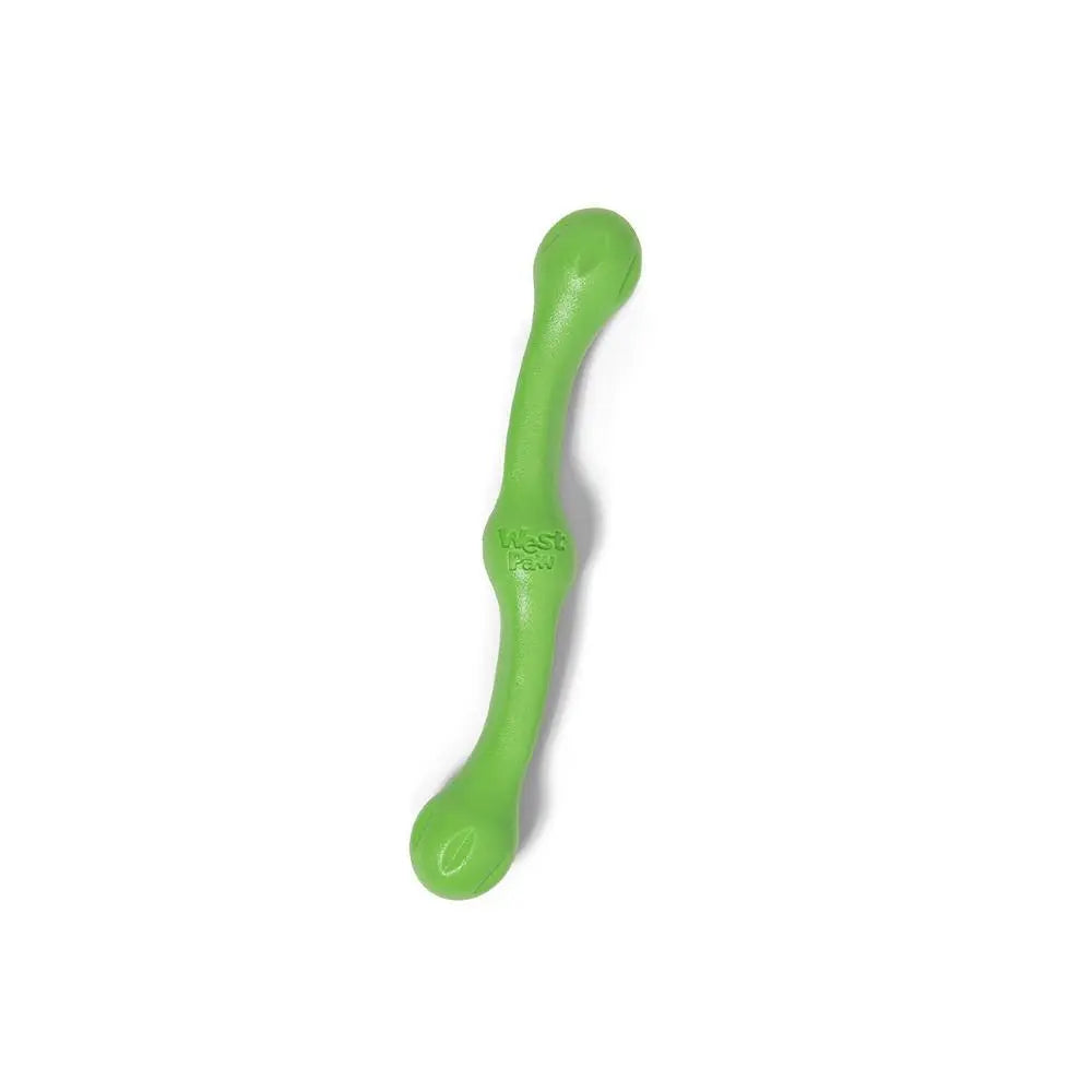 Durable green dog chew toy designed for interactive play and dental health.
