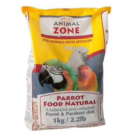 Animal Zone Parrot Food Natural 1kg Bag