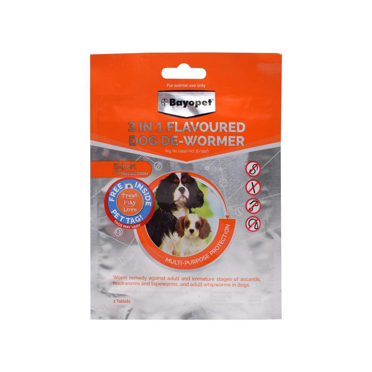 Bayopet 3 in 1 Dog Dewormer Flavoured Tabs