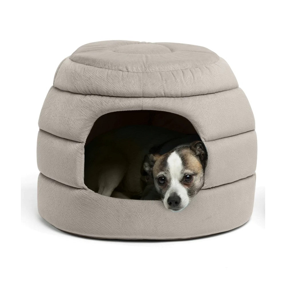 Best Friends Honeycomb Ilan Hut Cuddler Dog & Cat Bed - Grey