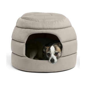 Best Friends Honeycomb Ilan Hut Cuddler Dog & Cat Bed - Grey