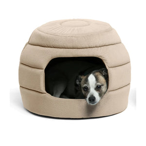 Best Friends Honeycomb Ilan Hut Cuddler Dog & Cat Bed - Wheat