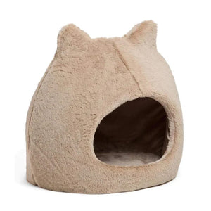 Best Friends Meow Hut Fur Bed - Wheat