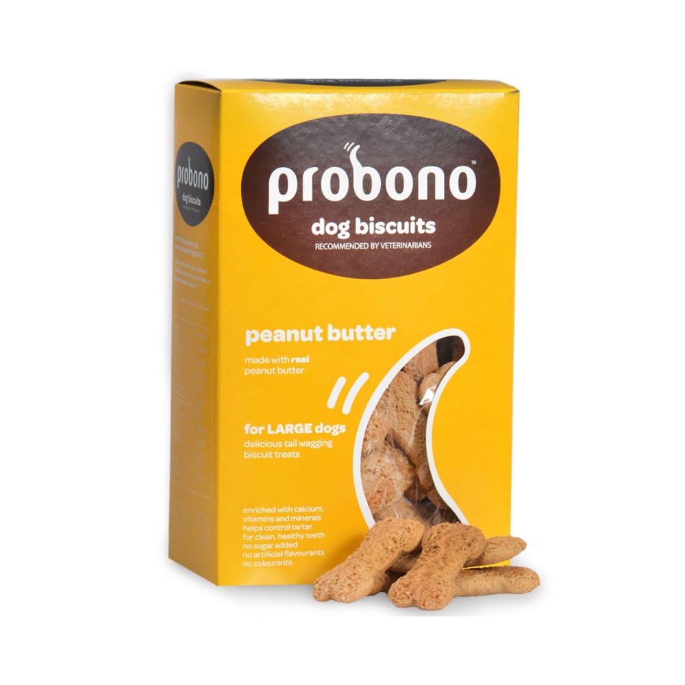 Probono Peanut Butter Dog Biscuits Large