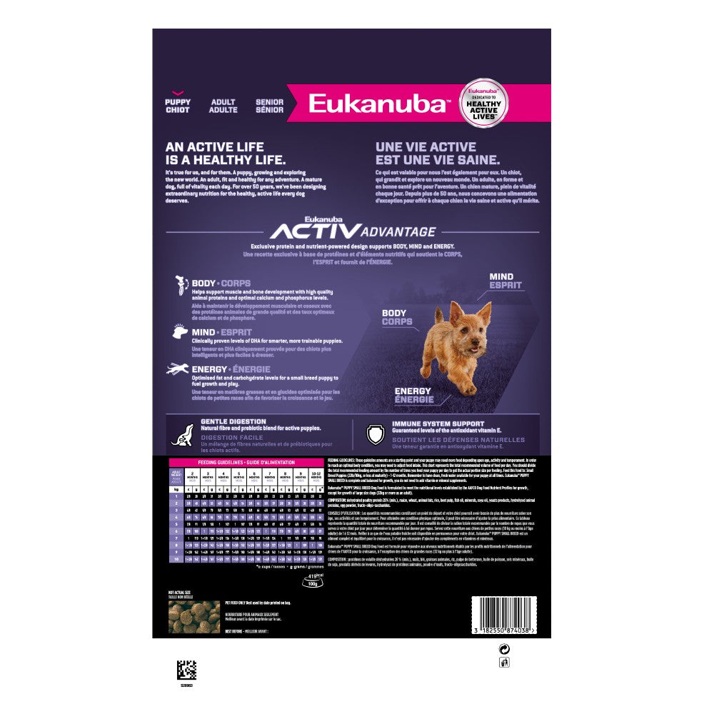 Eukanuba Small Breed Puppy - product detail image Canine & Co South Africa