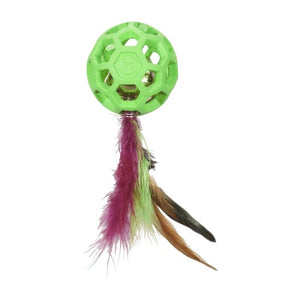 JW Pet Cataction Feather Ball with Bell Cat Toy
