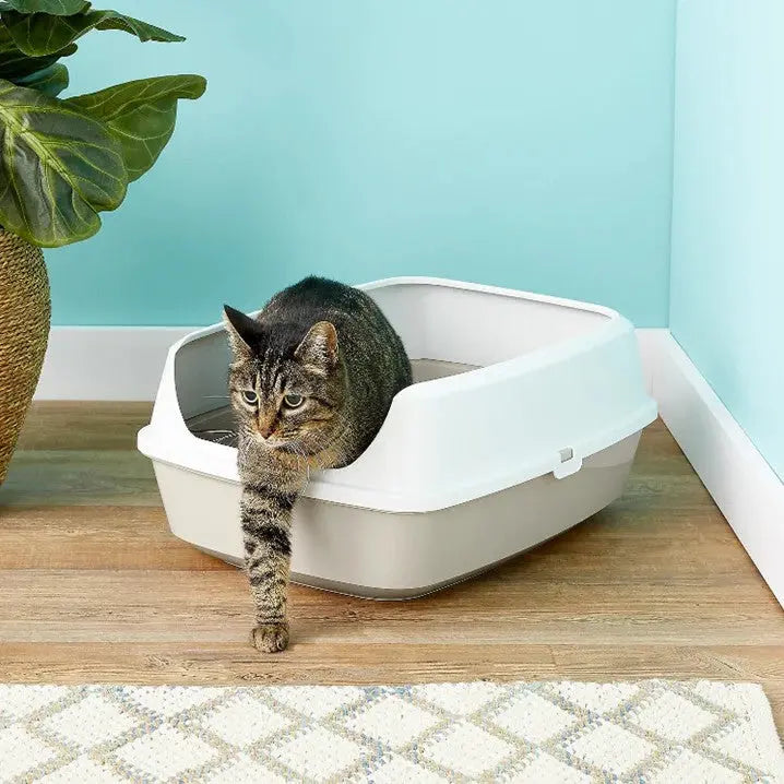 Moderna Maryloo Litter Tray with Rim - Warm Grey