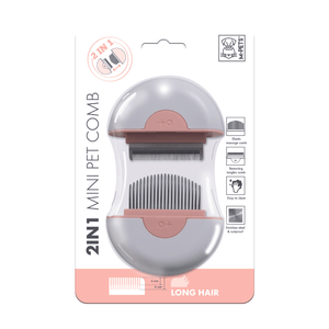 M-Pets 2-in-1 Mini Pet Comb For Long Hair Pink