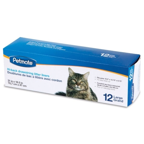 Cat litter liners clearance drawstring