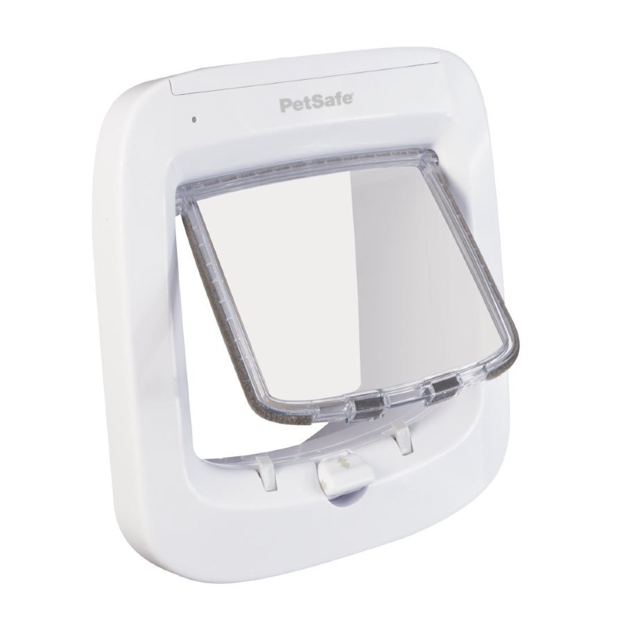 PetSafe Microchip Cat Flap - lifestyle image with pet South Africa retail