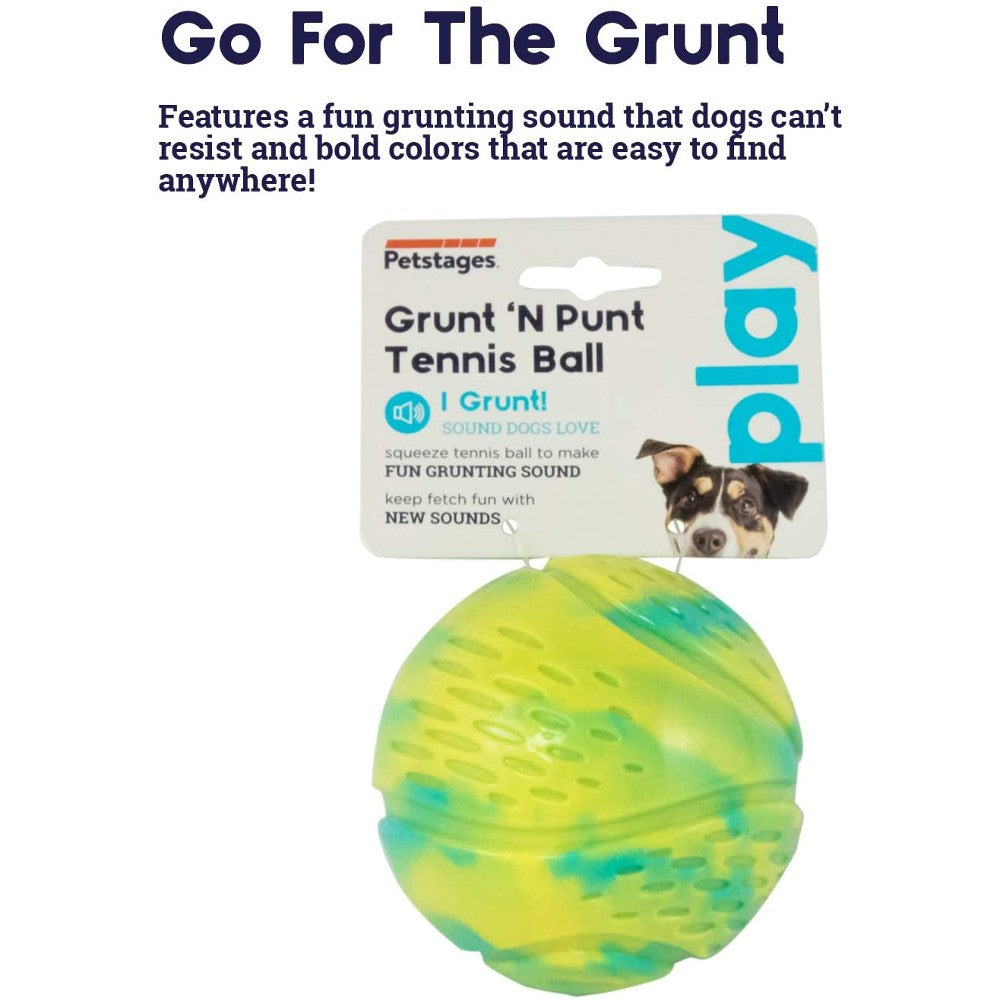 Petstages Grunt n Punt Tennis Ball - Green