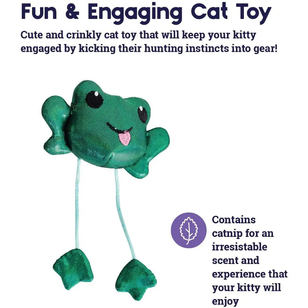 Petstages Toss n Dangle Frog Cat Toy