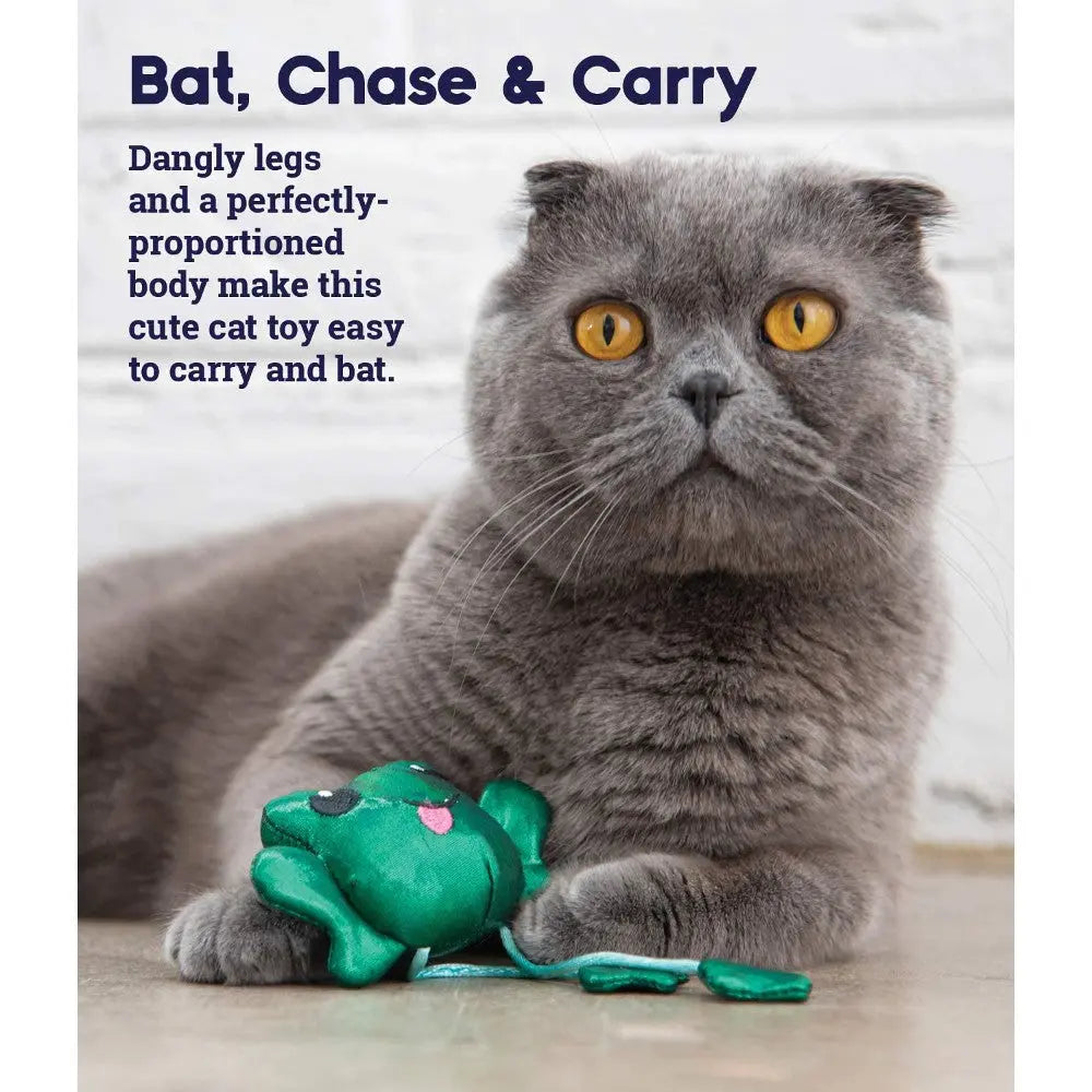 Petstages Toss n Dangle Frog Cat Toy