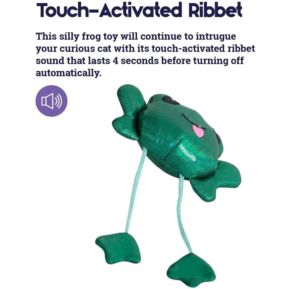 Petstages Toss n Dangle Frog Cat Toy