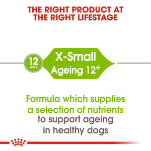 Royal Canin X-Small Adult Dog Ageing 12+ Infographic 1