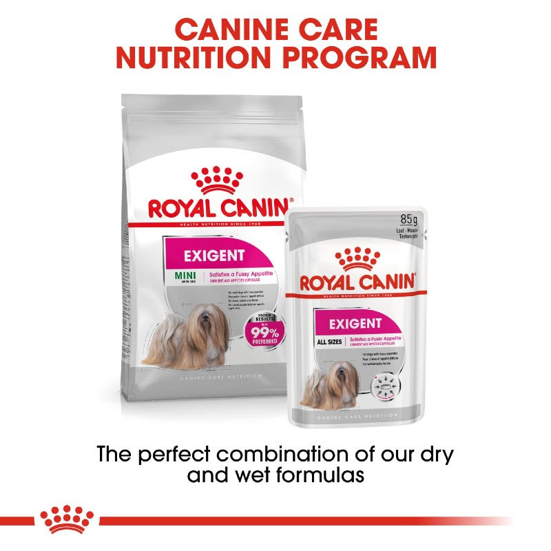 Royal Canin Exigent Dog Loaf 85g Infographic 4