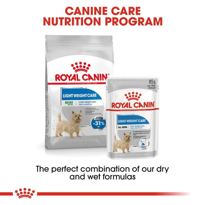 Royal Canin Light Weight Care Dog Loaf 85g Infographic 4