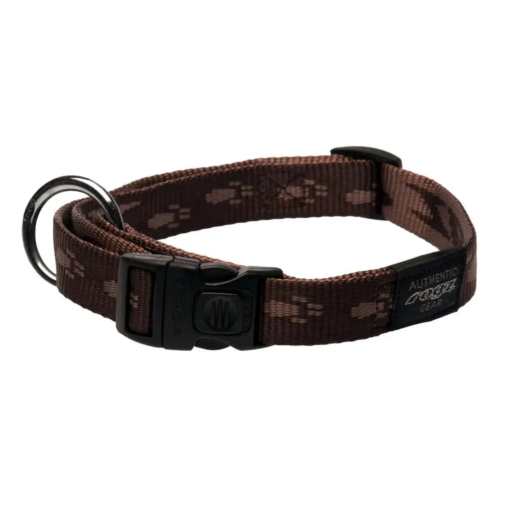 Rogz Alpinist Large 20mm K2 Dog Collar Chocolate Rogz Design