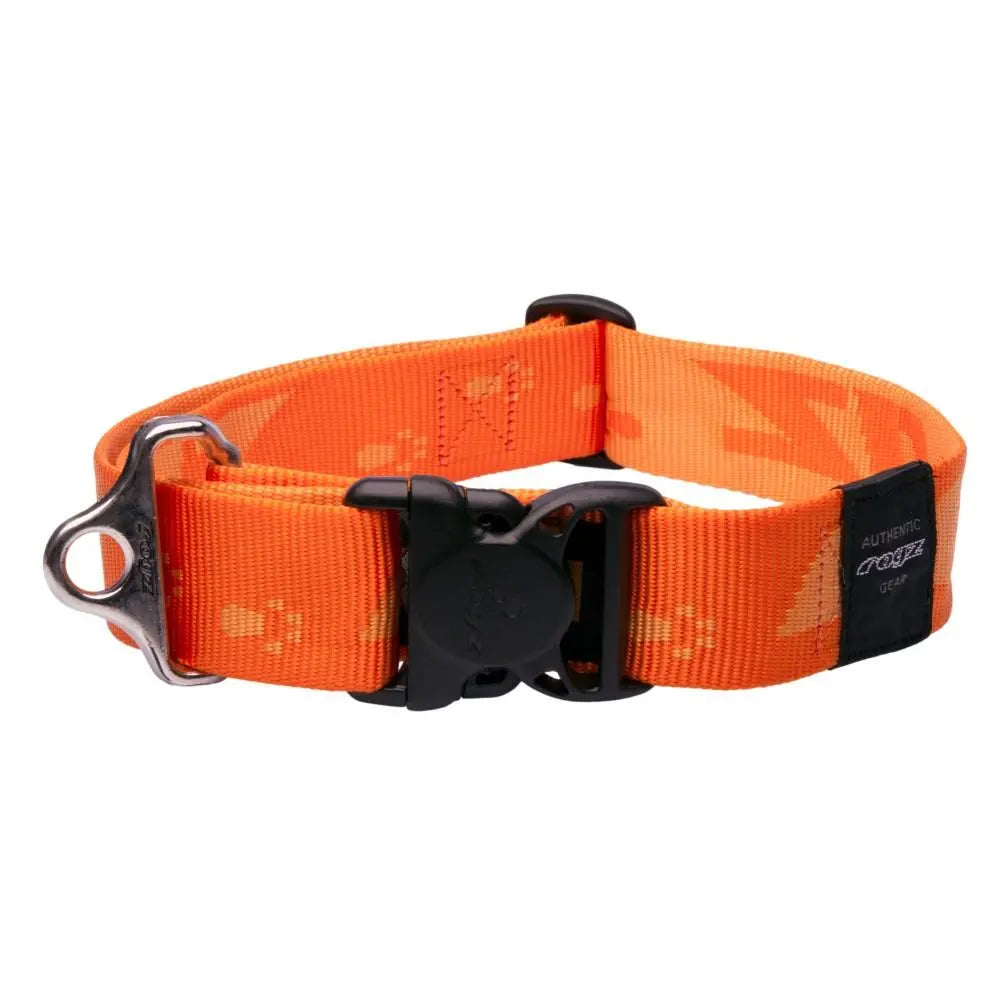 Rogz Alpinist Extra Extra Large 40mm Big Foot Dog Collar Orange Rogz Design