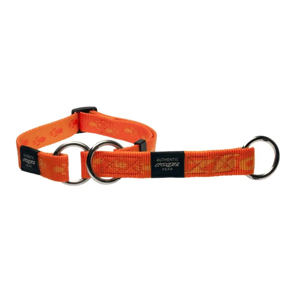 Rogz Alpinist Extra Large 25mm Everest Web Half-Check Dog Collar Orange Rogz Design