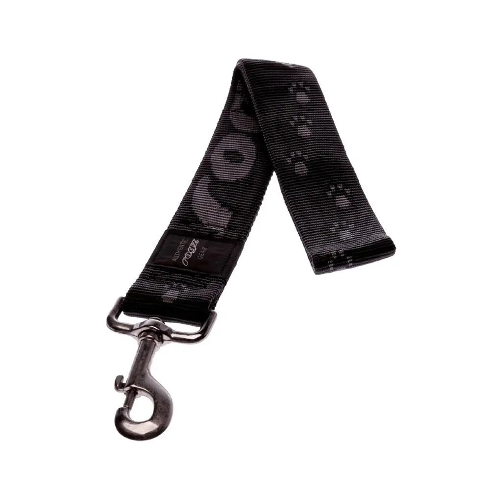 Rogz Alpinist Extra Extra Large 40mm Big Foot Fixed Dog Lead Black Rogz Design