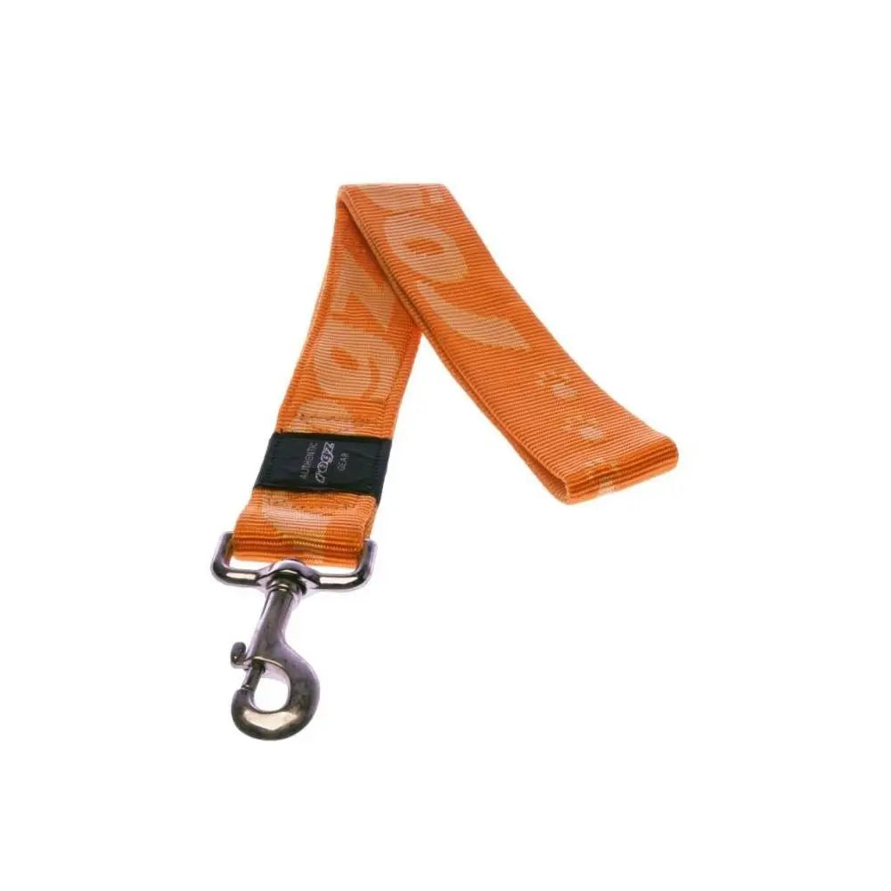 Rogz Alpinist Extra Extra Large 40mm Big Foot Fixed Dog Lead Orange Rogz Design