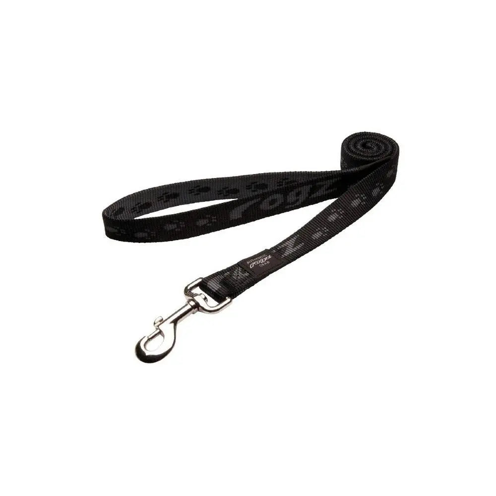 Rogz Alpinist Extra Large 25mm Everest Fixed Dog Lead Black Rogz Design