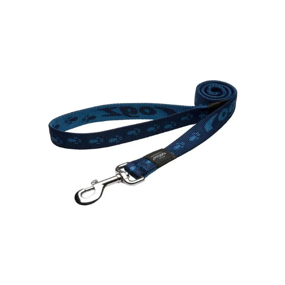 Rogz Alpinist Extra Large 25mm Everest Fixed Dog Lead Blue Rogz Design
