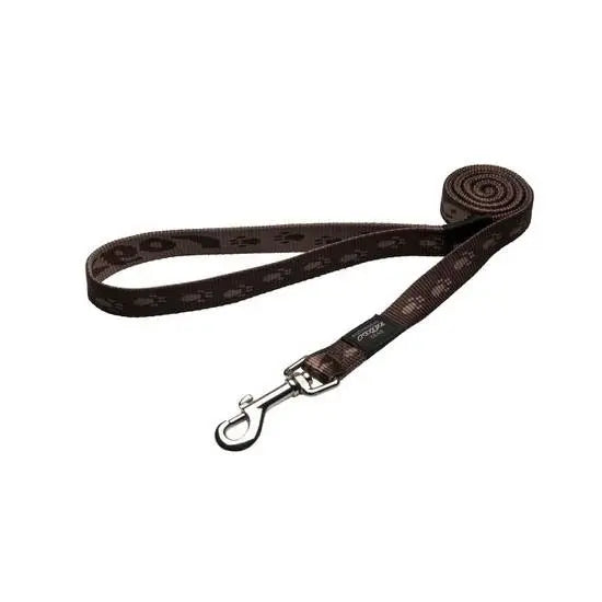 Rogz Alpinist Extra Large 25mm Everest Fixed Dog Lead Chocolate Rogz Design