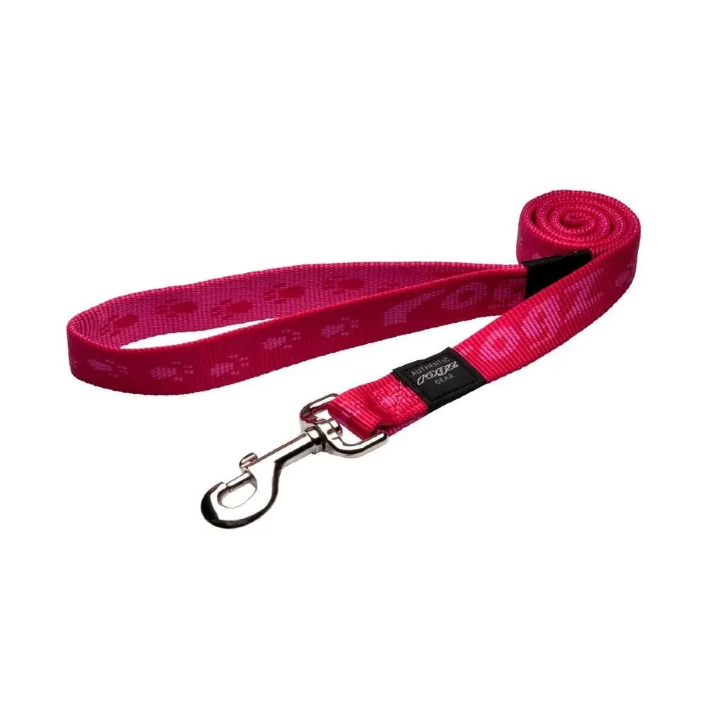 Rogz Alpinist Extra Large 25mm Everest Fixed Dog Lead Pink Rogz Design