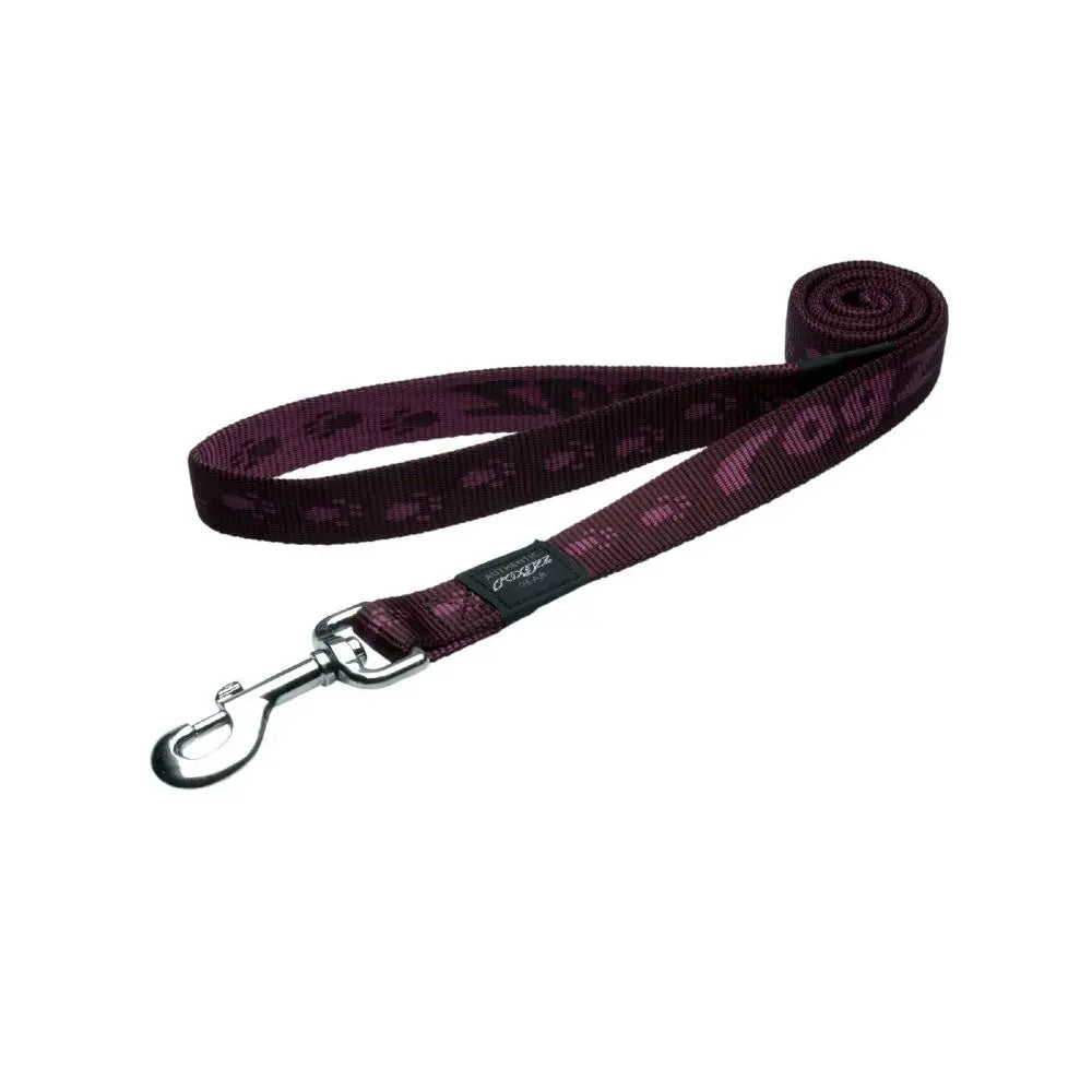 Rogz Alpinist Extra Large 25mm Everest Fixed Dog Lead Purple Rogz Design