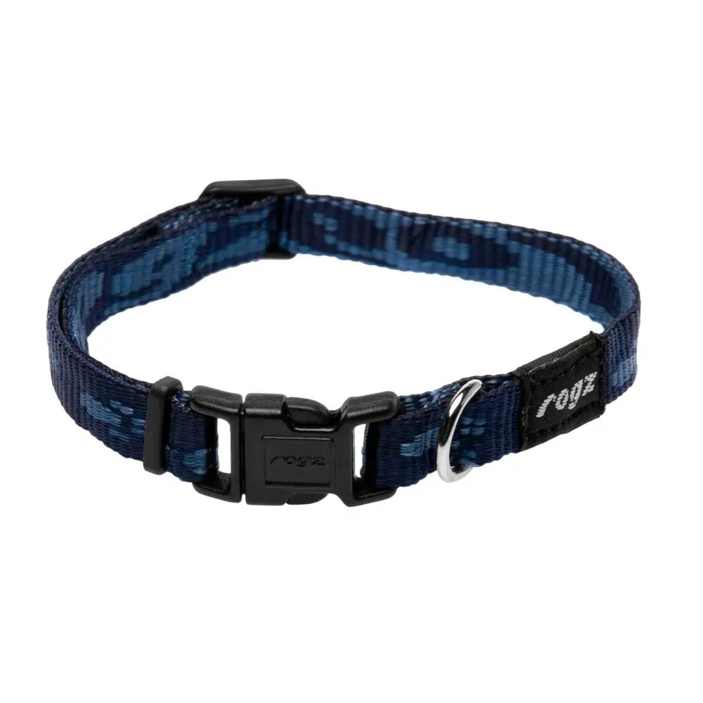 Rogz Alpinist Small 11mm Kilimanjaro Dog Collar Blue Rogz Design