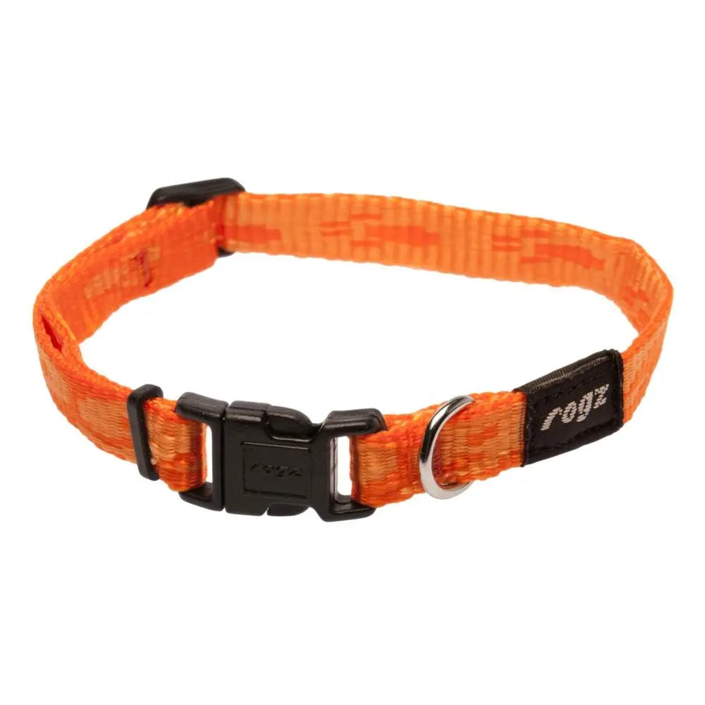 Rogz Alpinist Small 11mm Kilimanjaro Dog Collar Orange Rogz Design