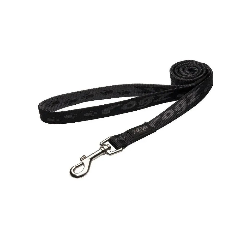 Rogz Alpinist Large 20mm K2 Fixed Dog Lead Black Rogz Design