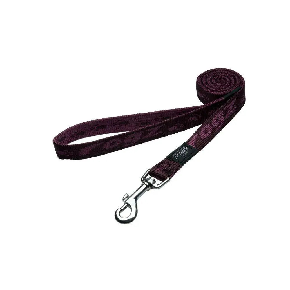 Rogz Alpinist Large 20mm K2 Fixed Dog Lead Purple Rogz Design