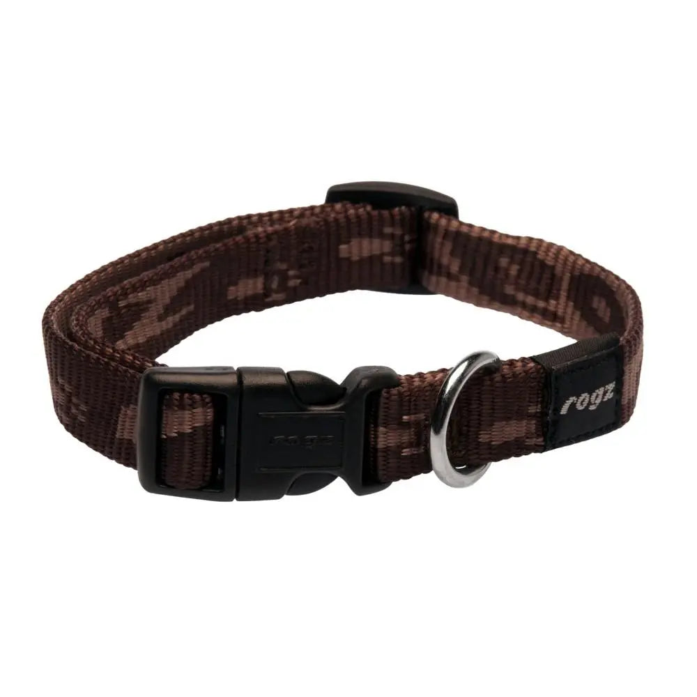 Rogz Alpinist Medium 16mm Matterhorn Dog Collar Chocolate Rogz Design