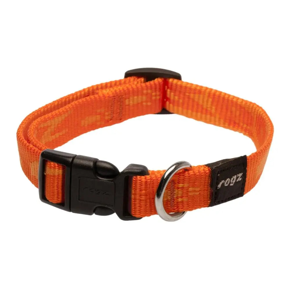 Rogz Alpinist Medium 16mm Matterhorn Dog Collar Orange Rogz Design