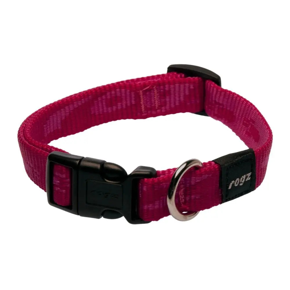 Rogz Alpinist Medium 16mm Matterhorn Dog Collar Pink Rogz Design