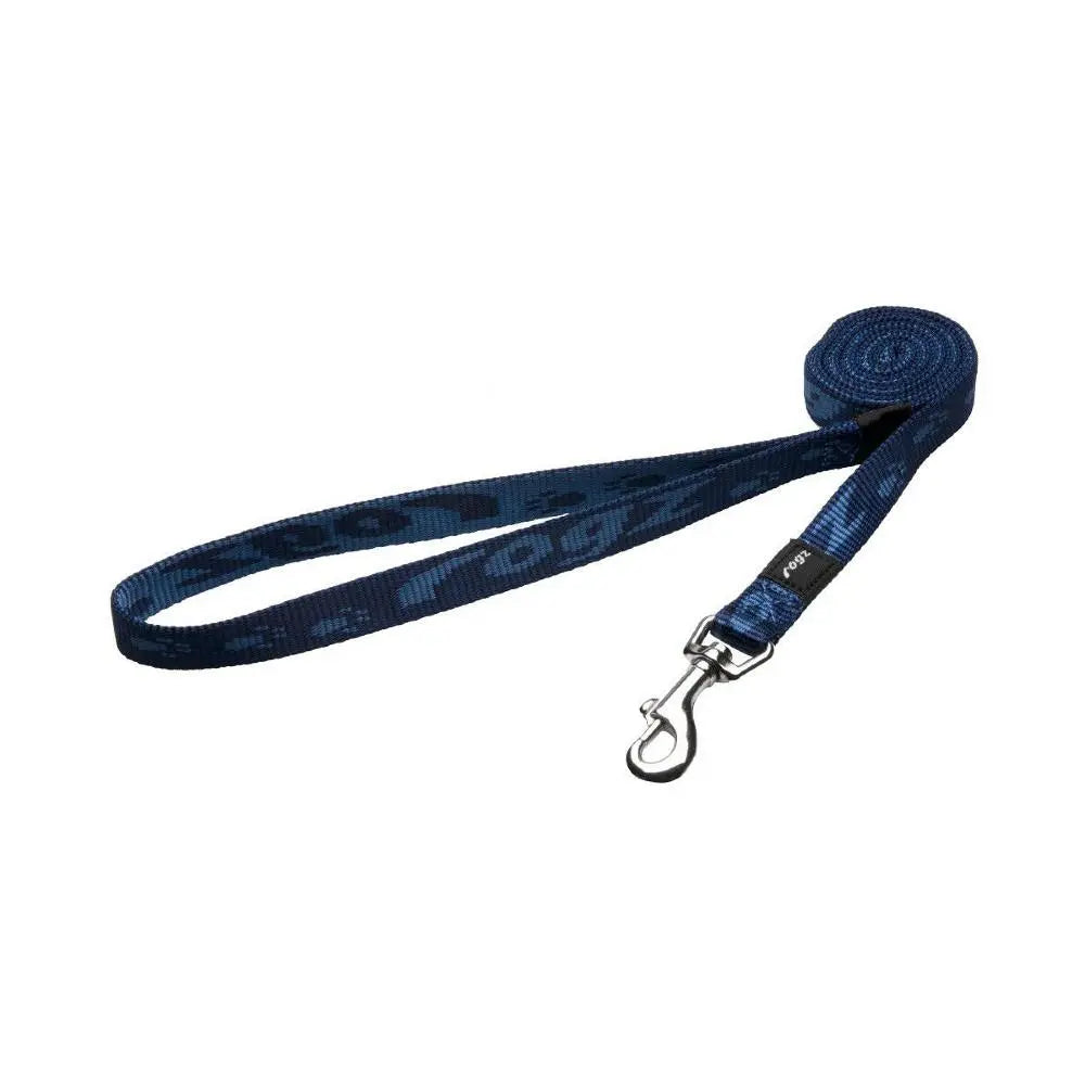 Rogz Alpinist Medium 16mm Matterhorn Fixed Dog Lead Blue Rogz Design