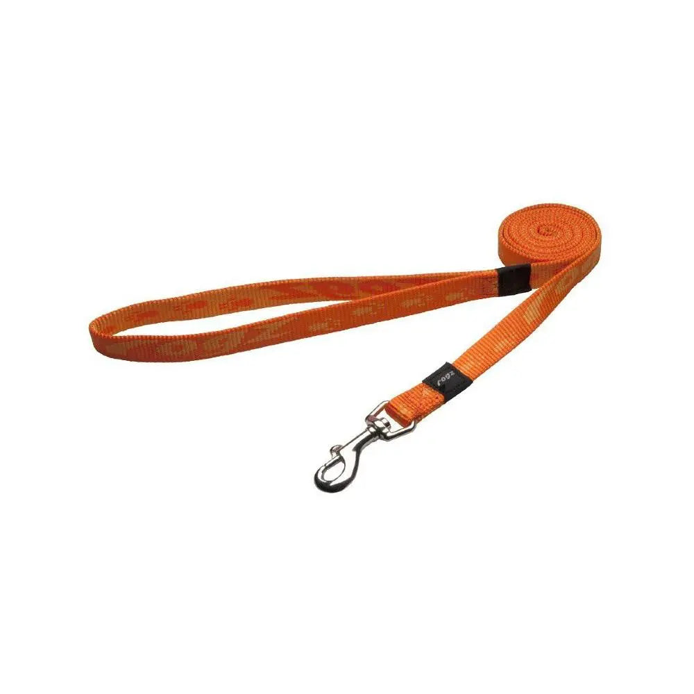 Rogz Alpinist Medium 16mm Matterhorn Fixed Dog Lead Orange Rogz Design