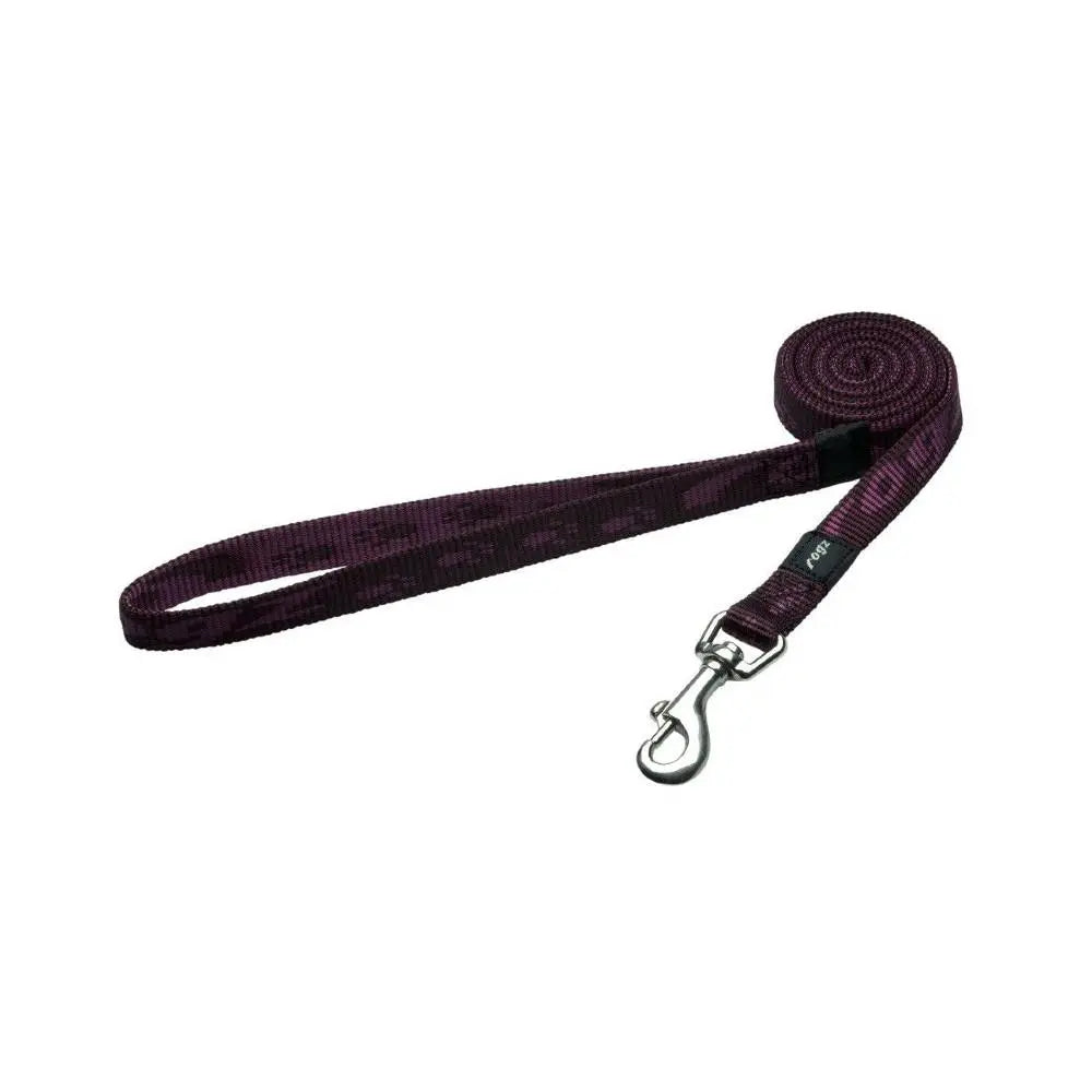 Rogz Alpinist Medium 16mm Matterhorn Fixed Dog Lead Purple Rogz Design