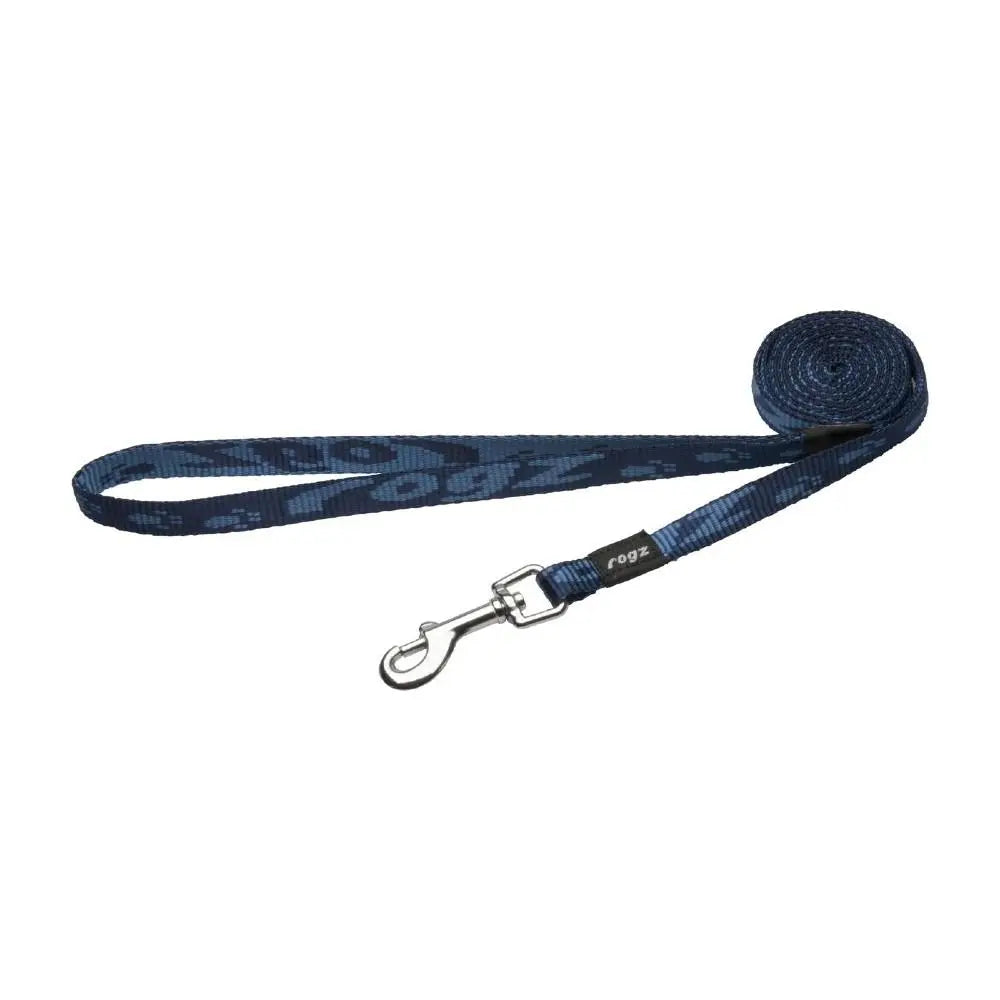 Rogz Alpinist Small 11mm Kilimanjaro Fixed Dog Lead Blue Rogz Design